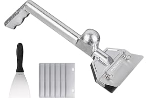 BOLEXINO Grill Scraper W/ 7 Blades and Small Slant Edge Grill Scraper, Heavy Duty Casting Aluminum Flat top Grill Accessories, Commercial Griddle Scraper for Restaurants, Bars, Diners