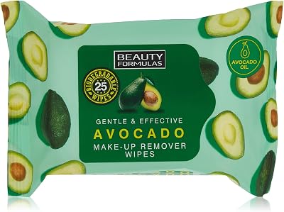 Beauty Formulas Avocado Makeup Remover Wipes Gentle Cleansing 30 Count