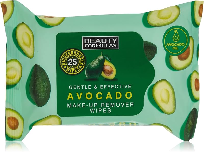 Beauty Formulas Avocado Makeup Remover Wipes Gentle Cleansing 30 Count