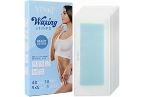 AEMERRY Body Wax Strips Hair Removal for Women 40 Count: Shave Waxing Strips Dual Sides & 4 Calming Oil Wipes - Face, Legs, Arms, Bikini, Chest, Hypoallergenic Brazilian Waxing Kit At Home for All Skin Types
