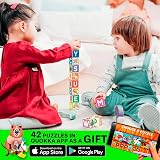 QUOKKA Wooden Building Blocks 26 Letter Numbers Puzzle Toddlers Educational view 6