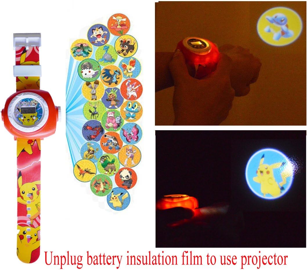 Anime Pikachu Cospla Pokemon Pikachu Digital Projection Watch 20 Different Images