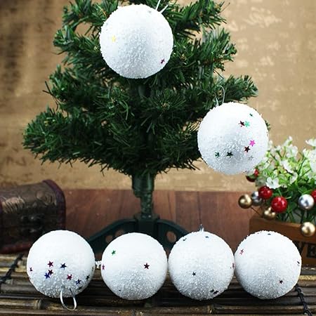 Boule De Noel 6pcs 40mm Et 60mm Koly Noel Decoration Table