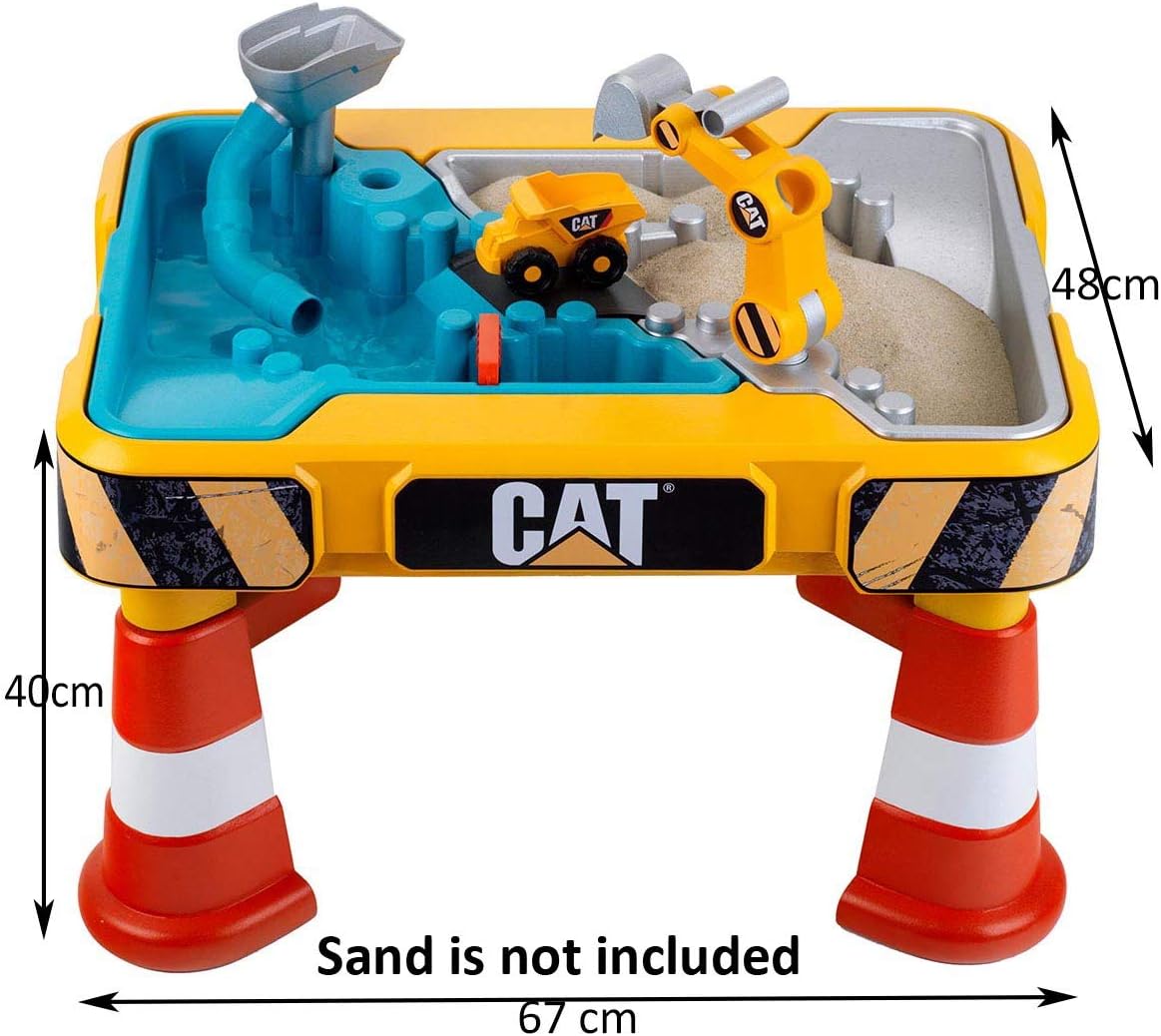 Theo Klein 3237 Cat Sand and Water Play Table I With Digger Arm, Dumper Truck, 2 Pipes - Image 3
