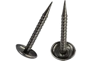 AUXBC 100 PCS Mini Upholstery Nails, 4/5" Decorative Furniture Tacks, Round Head Furniture Thumb Pushpins DIY Tacks for Sofa Bed Message Board Photo Walls, Black