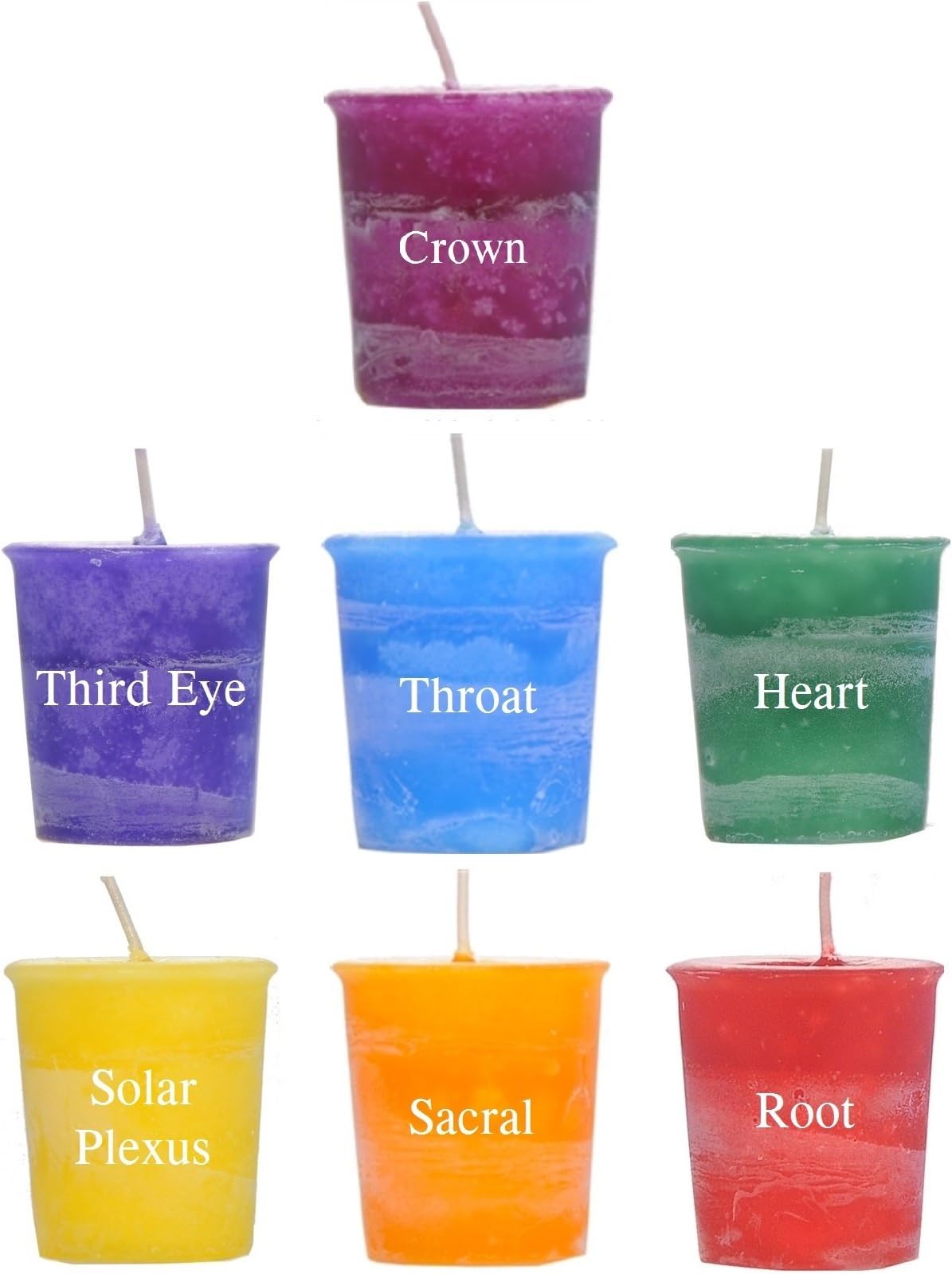 Crystal Journey Candles Chakra Votive Candle (Set of 7)