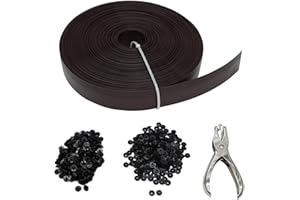 Aiwaiufu Brown 76 Meters Chain Link Fence Privacy Tape, 250ftX0.15ft Chain Link Slats with 200 Packs Snap Fastener&Punch Tool