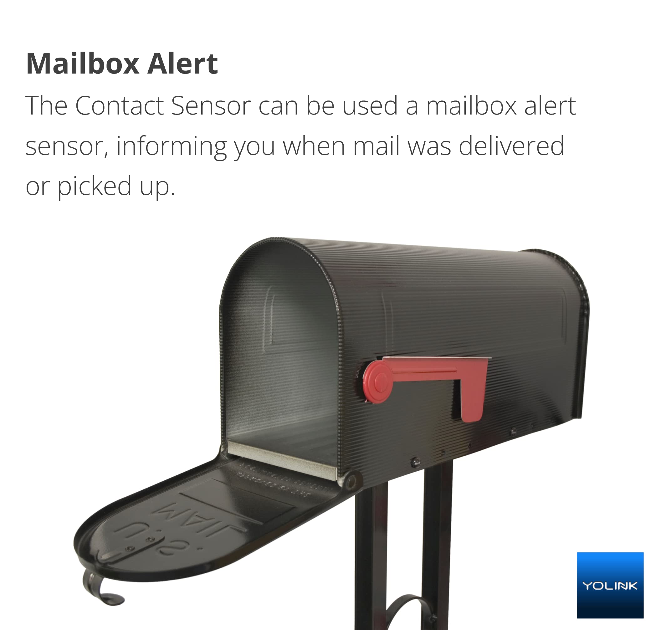 YOLINK LoRa Smart Outdoor Contact Sensor, Gate & Shed Door Sensor, Universal Contact-Closure Sensor, Email/SMS/Push Alerts, 1/4 Mile Range, Alexa, IFTTT, Home Assistant (Hub Required)