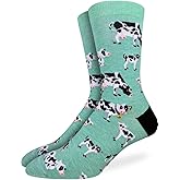 Good Luck Sock Men's Cows in a Field Socks, Adult, Shoe Size 7-12