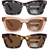 ZESAKER Outdoor Reading Sunglasses for Women Oversized UV400 Protection Full Lens/Bifocal Lens/Progressive Lens