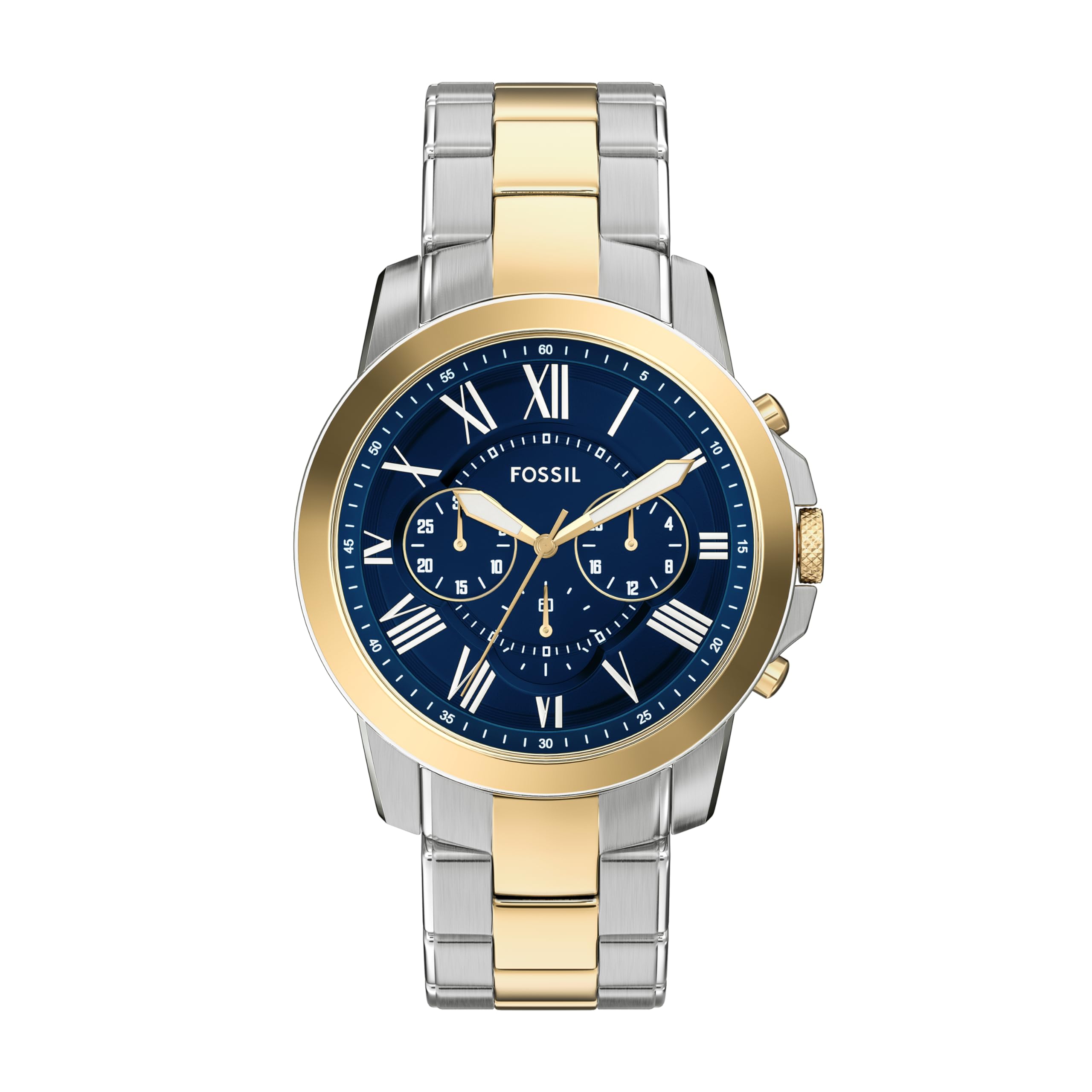 Fossil Men's Grant Chronograph Two-Tone Stainless Steel Watch (Model: FS6132) Image Fossil Men's Grant Chronograph Two-Tone Stainless Steel Watch (Model: FS6132) Image