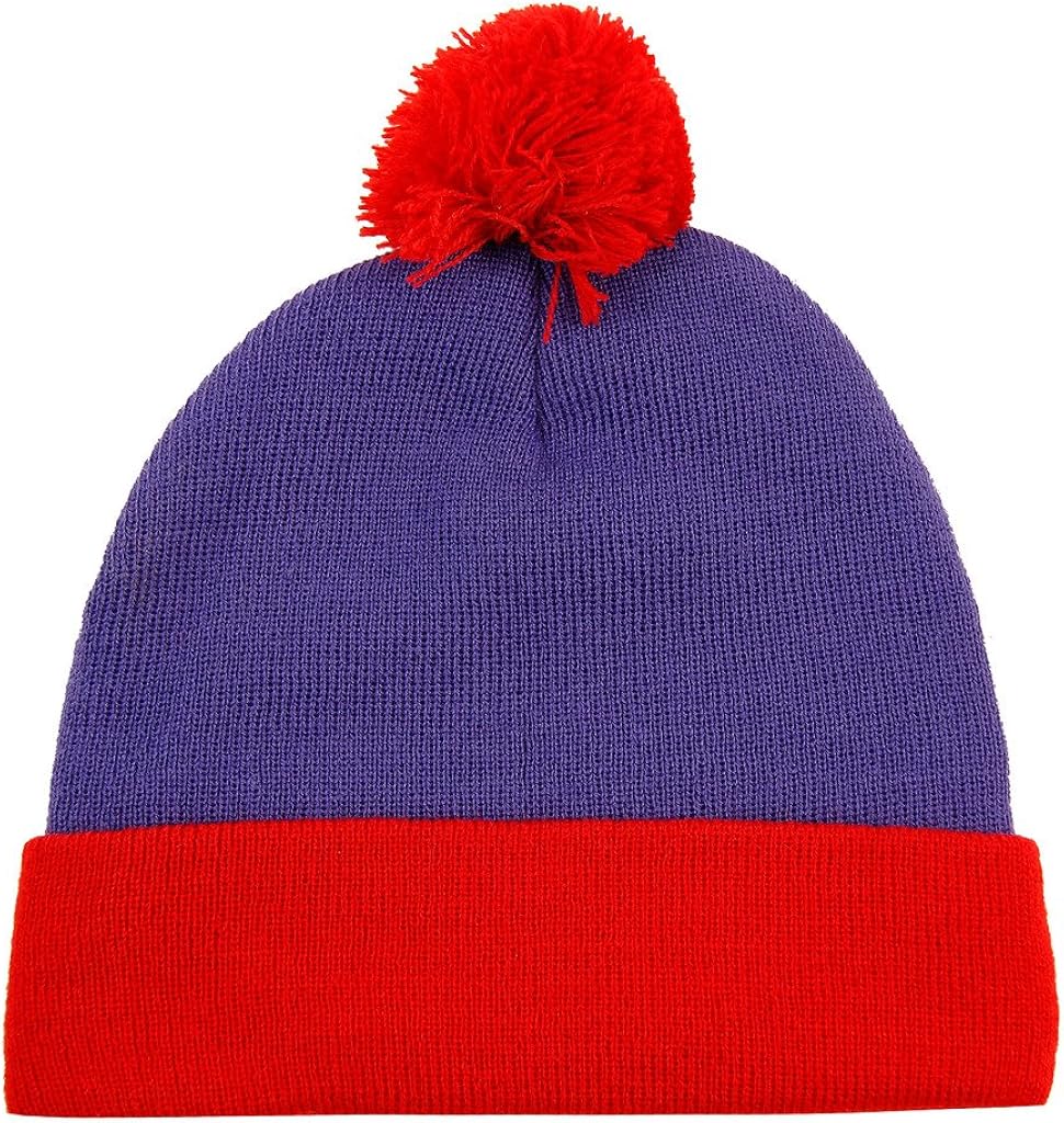 South Park Stan Marsh Cosplay Knit Beanie Hat Purple, Red: Clothing