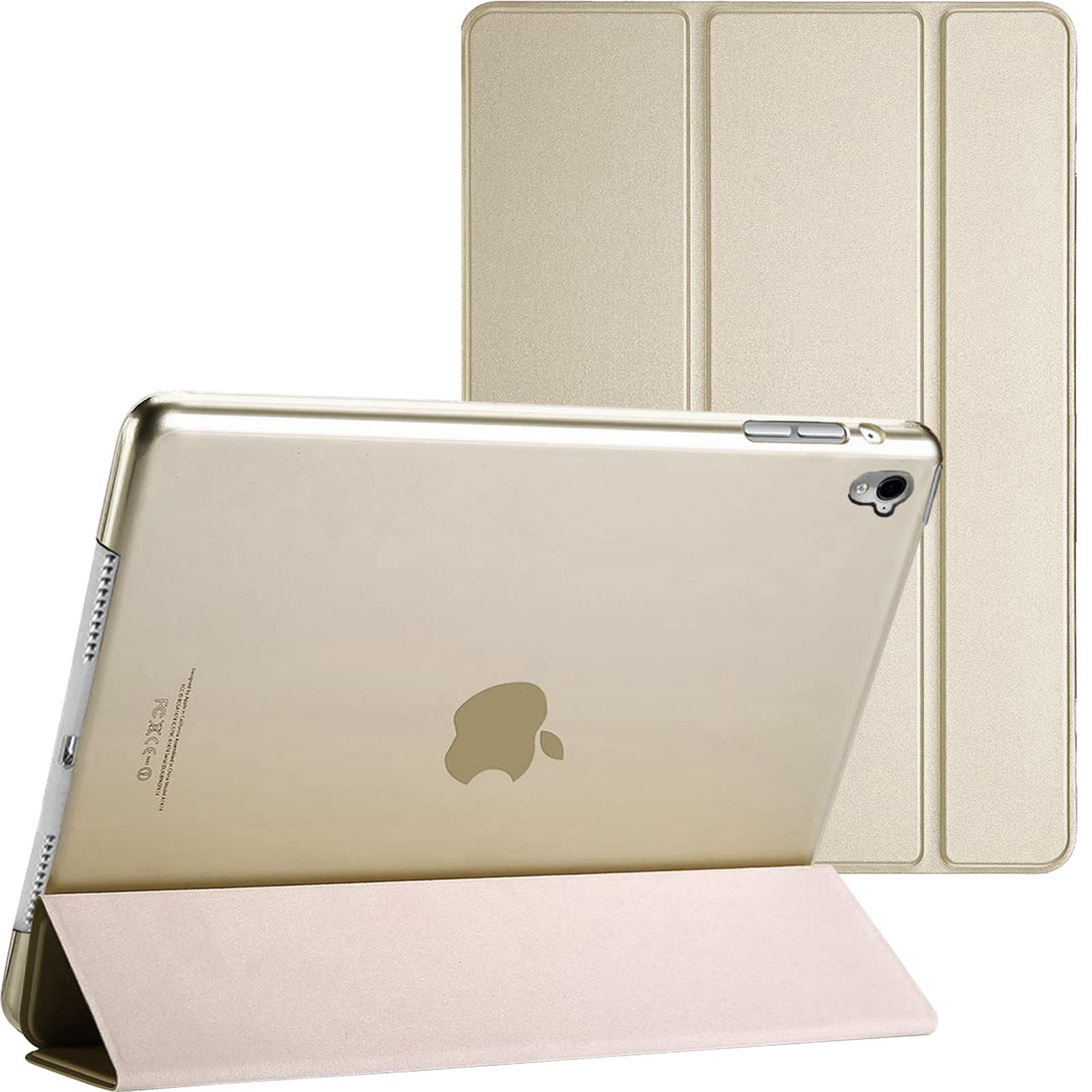 Smart Magnetic Stand Case For Apple iPad 10.2 (2021) 9th Generation and iPad 10.2 (2020) 8th Generation and iPad 10.2 (2019) 7th Generation (Gold)