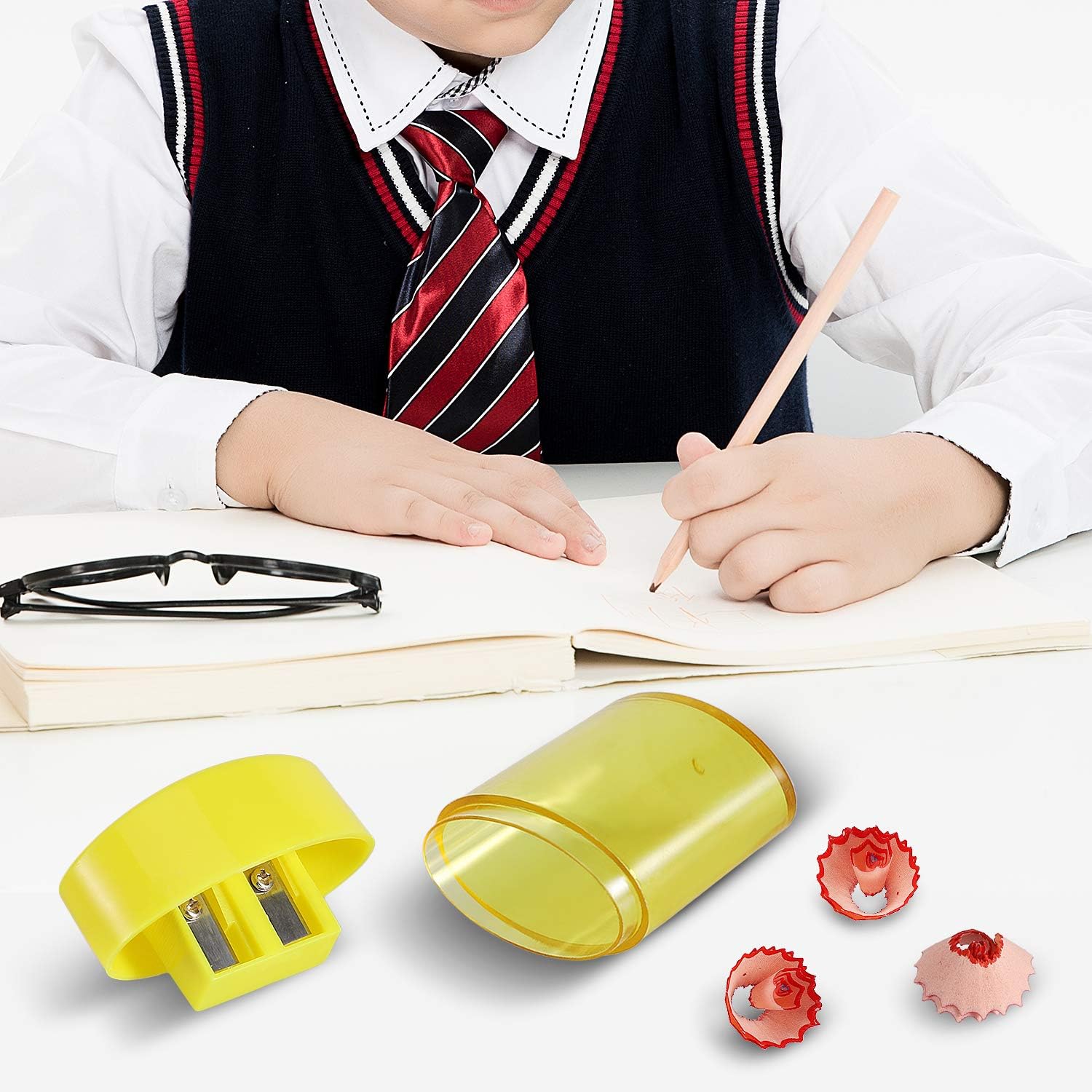 KIDMEN 2 Holes Pencil Sharpener, Pencil Sharpener for Kids, Pencil Sharpener Handheld-12 PACK : Office Products
