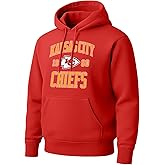 Hybrid Sports NFL - Kansas City Chiefs - Established - Men's and Women's Pullover Hooded Fleece Sweatshirt - Size Large - Red