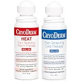 Cryoderm Cold &amp; Heat Pain Relieving Gel Roll-on - 3 Ounce, Set of 2
