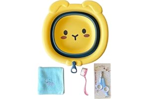 YMID SELECT Hedgehog Bath Supplies Portable Small Animal Swimming Pool Collapsible Cute Foldable Hedgehog Bathtub Bathing Brush Cute Towel Clippers Claw Trimmer for Hamster, Guinea Pig, Reptile, (Yellow Bathtub)
