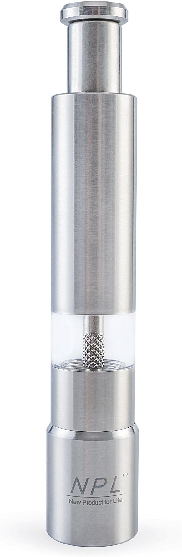 Stainless Steel Thumb Push Pepper Spices Mill Shaker Kitchen Cooker