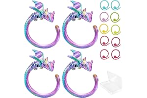 HUISUYTON 4PCS Adjustable Crochet Tension Ring for Finger, Dragon Crochet Yarn Tension Rings for Crocheting, Crochet Rings for DIY Crocheting and Sewing Crafts