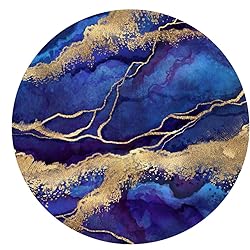 Royal Blue Gold Modern Abstract Marble Pattern