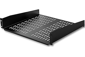StarTech.com 2U Server Rack Shelf - Universal Vented Rack Mount Cantilever Tray for 19" Network Equipment Rack & Cabinet - He