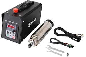 AnoleX 1.5KW CNC Spindle Motor Kits SP-15A, Adjustable Speed Φ65mm Air Cooled VFD Spindle with ER11 Collets for CNC Router Machine