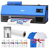 DSV A3 Plus XP600 DTF Printer,2X Printing Speed Compared to L1800,4.5” LED Multi-Function Touch Screen,Built-in White Circulation and Automatic Cleanin