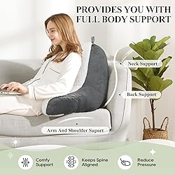 downluxe Sherpa Reading Pillow with Support