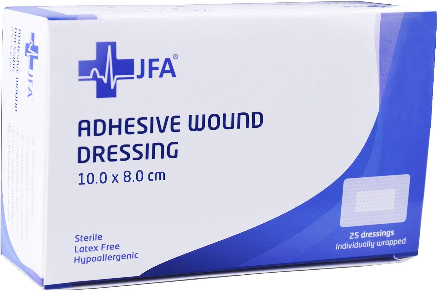 Pack of 25 Adhesive Wound Dressings (80mmx100mm)