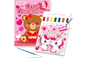 AGGKKY Paint with Water Coloring Books for Kids Toddlers 1-3 Mess Free Watercolor Painting Book Kits Arts and Crafts for Kids 2-4 4-6 Travel Activities Birthday Christmas Stocking Stuffers Toy Gift (Valentines)