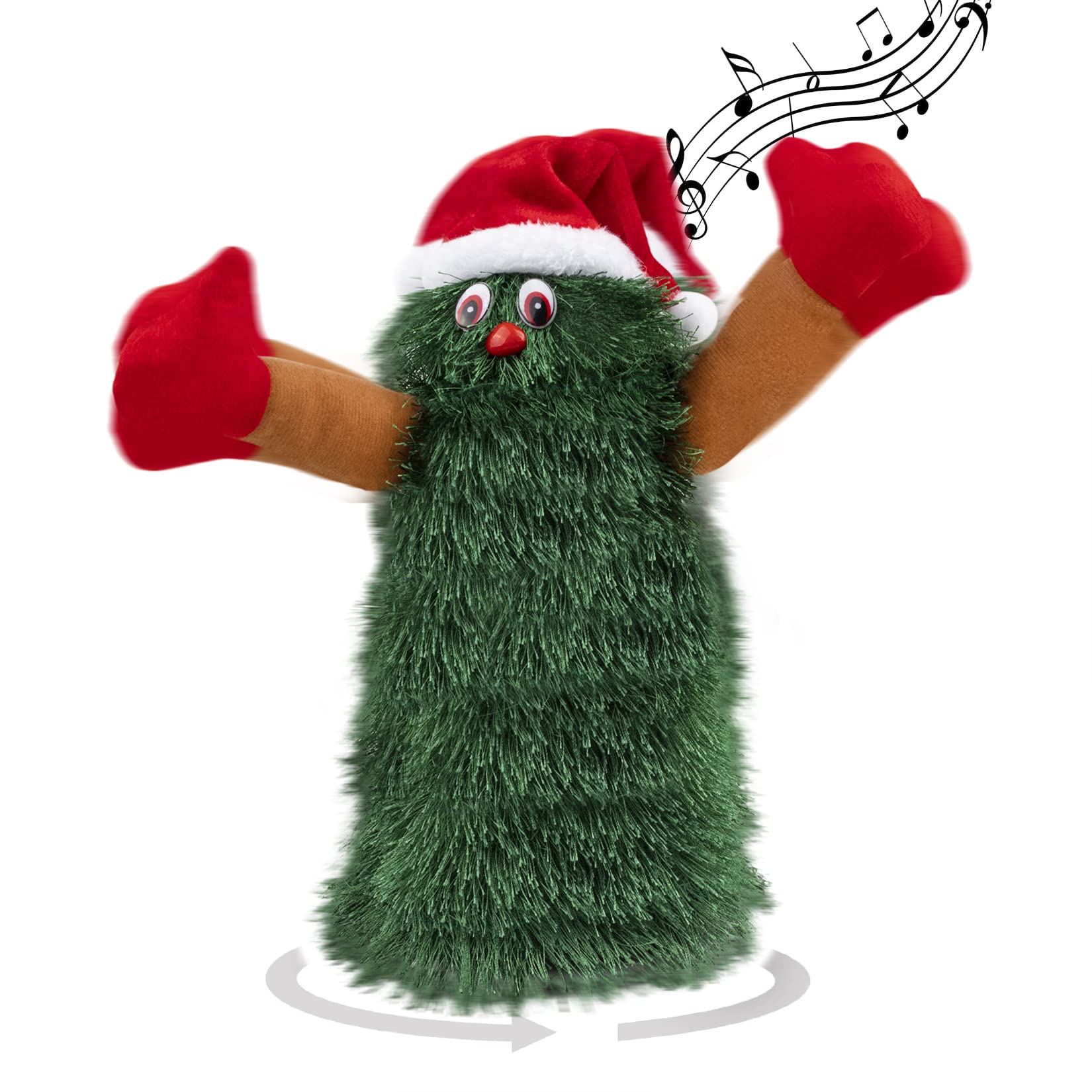 Gfilay Singing Dancing Christmas Tree,Musical Rotating Animated Christmas Decorations for Kids