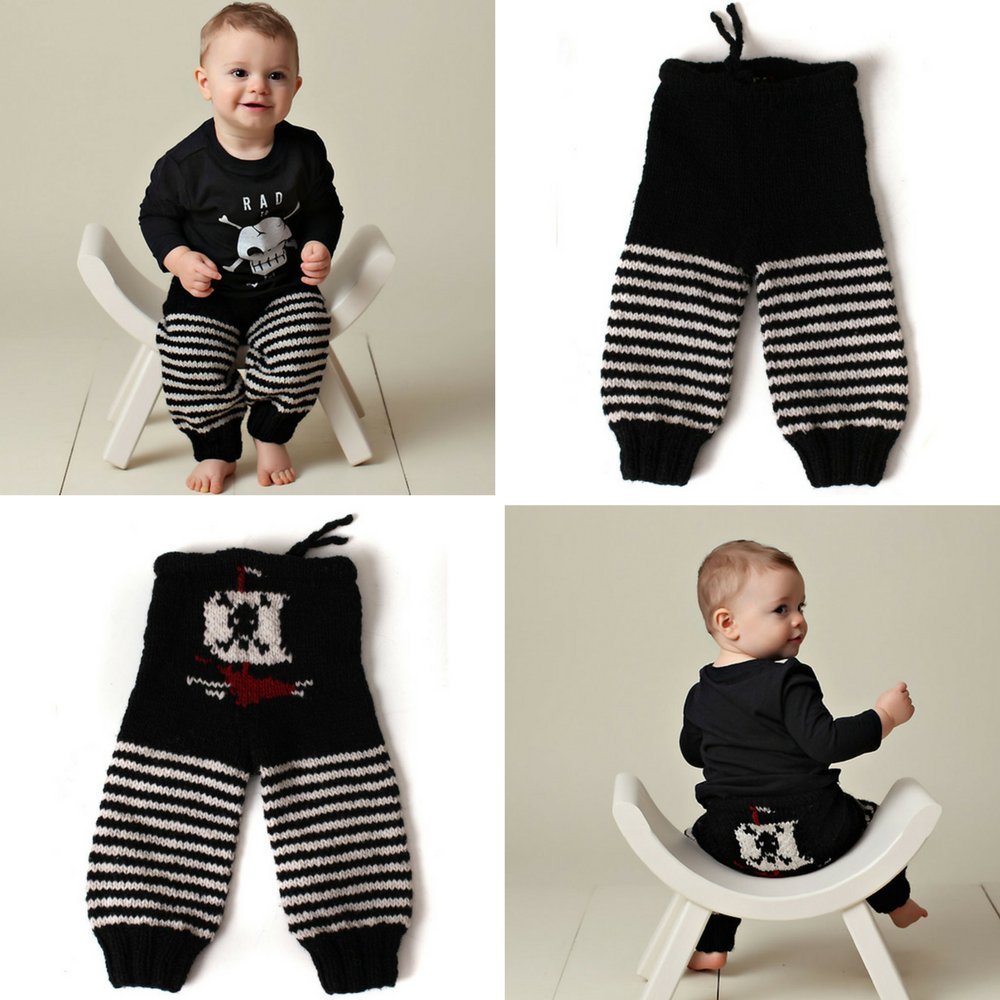 18M Boys Pants Wool Knit Fall Winter Handmade