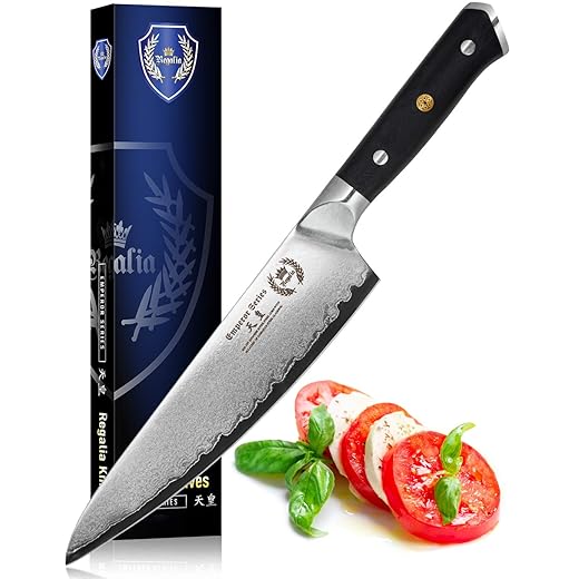 Regalia™ Emperor Series 8’’ Chef Knife- AUS10V Japanese High Carbon 67 Layers Damascus Steel