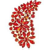 LAXPICOL Vintage Austrian Crystal Flower Leaf Bouquet Clusters Large Big Brooch Pin for Women Gold Tone