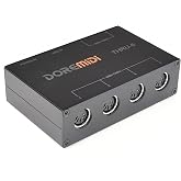 CAMOLA MIDI Thru 6 Box USB MIDI Interface 1-in 6-out Wired Transmission with High-speed Optocoupler MIDI Splitter, Plug-and-play