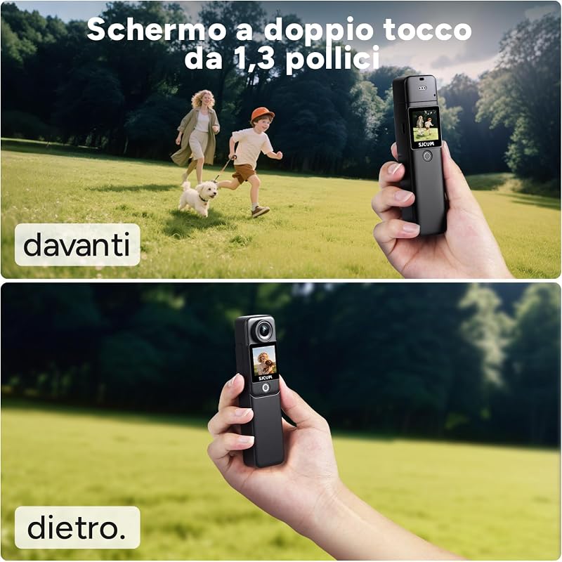 C300 Vlog Camera(64GB), Action Cam 4K 6-Assi, 7H, 154°, 30M, Nero — foto 7 di 8