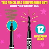 NYX Micro Brow Pencil Dual Ended Spoolie Chocolate Brand NYX PROFESSIONAL MAKEUP view 6