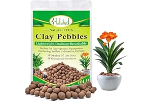 Halatool 10LB Leca Clay Pebbles for Plants 4mm-16mm Clay Balls 100% Natural Hydroton Leca Balls for Indoor Plants Hydroponic Growing Gardening Orchids Drainage Decoration Aquaponics