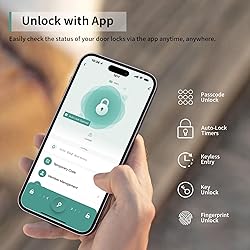 IRONZON Fingerprint Door Lock with Handle Smart