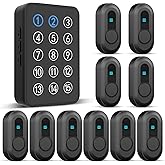 Wireless Emergency Call Button System - 500 Ft Range Caregiver Pager with LED Display, 10 Waterproof Alert Buttons & 1 Receiver for Elderly, Patients, Disabled at Home, Hospital, Clinic