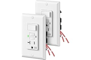 DEWENWILS 20A GFCI Outlet, Tamper-Resistant Electrical Outlet, GFCI Switch Combo with LED Indicator Light, Weather Resistant 