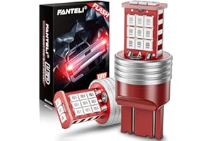 FANTELI 7443 LED Bulb Flashing Brake Lights, 300% Brighter 7440 7441 7444 7443R T20 W21W Plug and Play Strobe Blinking LED Stop Tail Lights, Brilliant Red