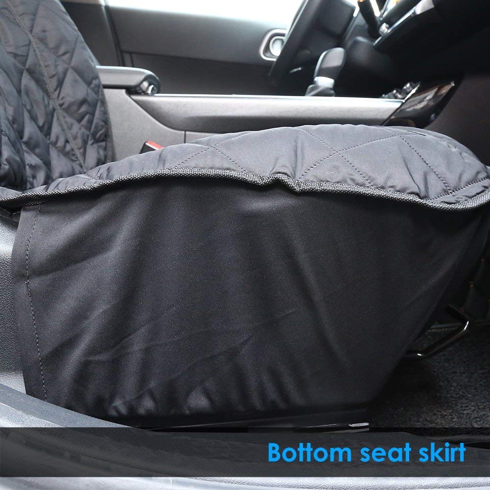 Dog Car Seat Cover 2 in 1 Nonslip Scratch-proof Pets Seat Car Cover Non-Slip Waterproof Pets Travel Hammock Rear Seat Protector single front pet seat cover 105*50cm/41.33*19.68in for cars-Black