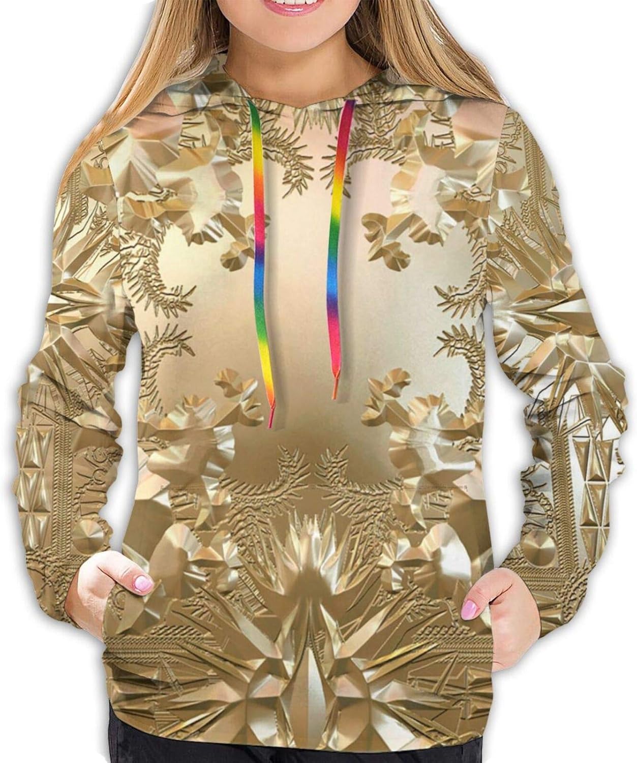 kanye west beige hoodie