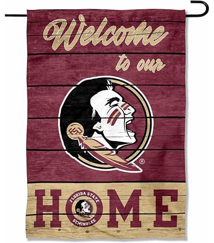 Florida State Seminoles Holiday Snow Garden Flag - 12.5x18 Inch Double Sided Winter Banner