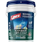 LANCO Dry-Coat 5 Gal. 100% Acrylic Siliconized White Reflective RV Roof Sealer (5 Gallon)