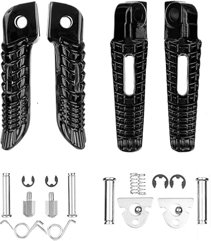 B-KING Black Aluminum Rear Foot Pegs For Suzuki GSXR 600 750 1000 Motorcycles - CNC Machined Passenger Footrests