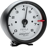 AUTO METER 2303 Autogage White Face Tachometer,3.750 in.