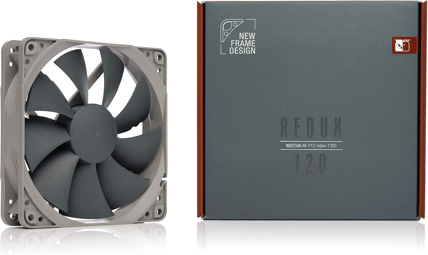 Noctua NF-P12 redux-1300, Quiet Fan, 3-Pin, 1300 RPM (120mm, Grey), 120x120x25mm - Image 5