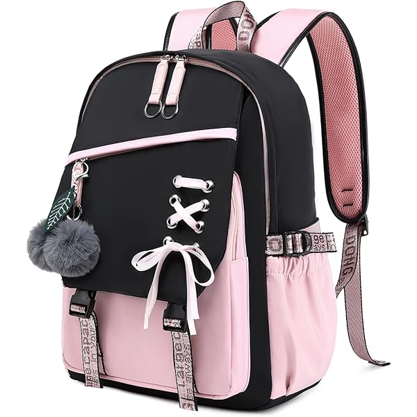 Amazon.com: CUSALBOY Kpop Backpack Black，Pink Shouler Bag